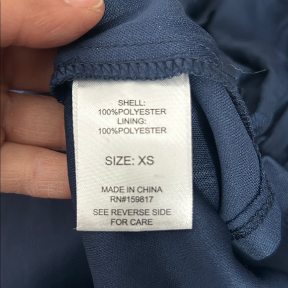 Altar'd State Clairyn Tiered Square Neck Ruffle Long-Sleeve Mini Dress Navy XS - Picture 10 of 13